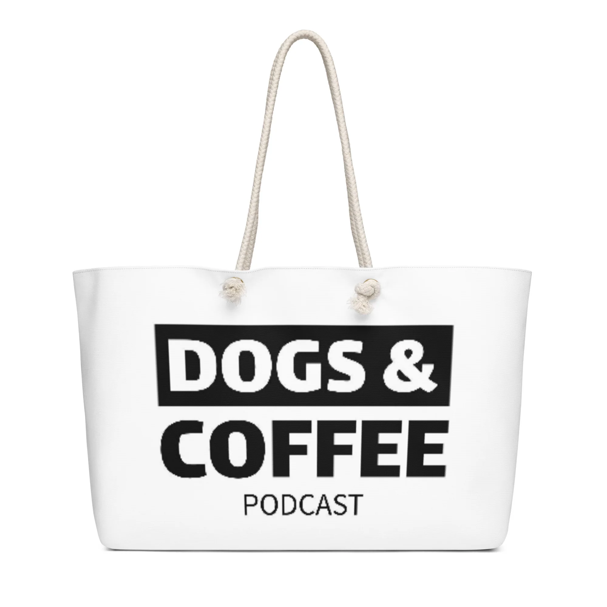 Dogs & Coffee Podcast Oversized Weekender Bag - Image 4